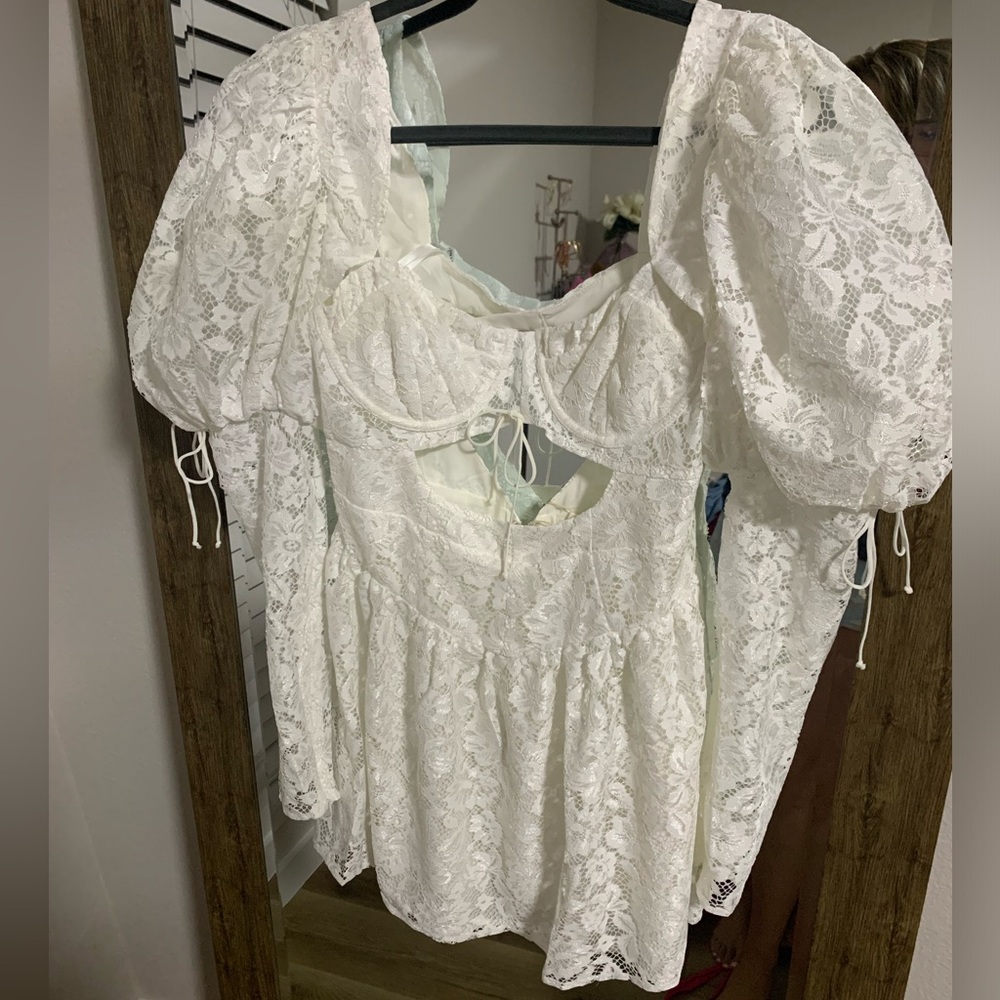 For Love & Lemons Frances Puff Sleeve Mini dress